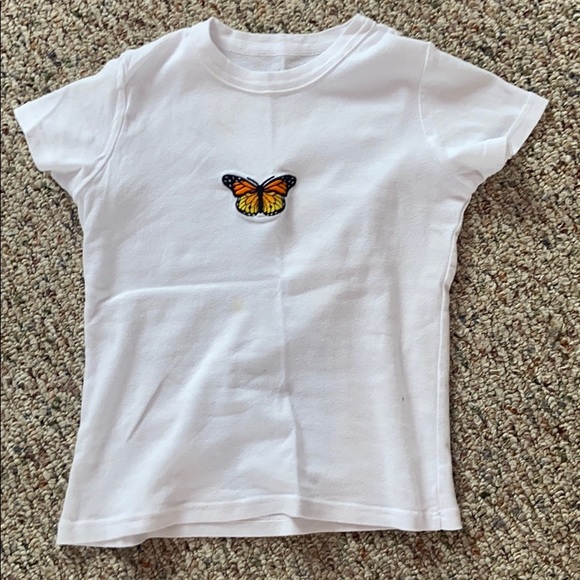 John Galt butterfly T-shirt white - Picture 2 of 4